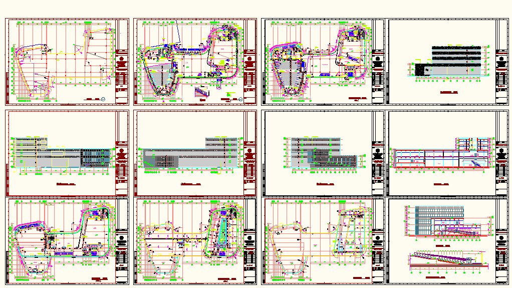 Plan of architectural faculty for university dwg file