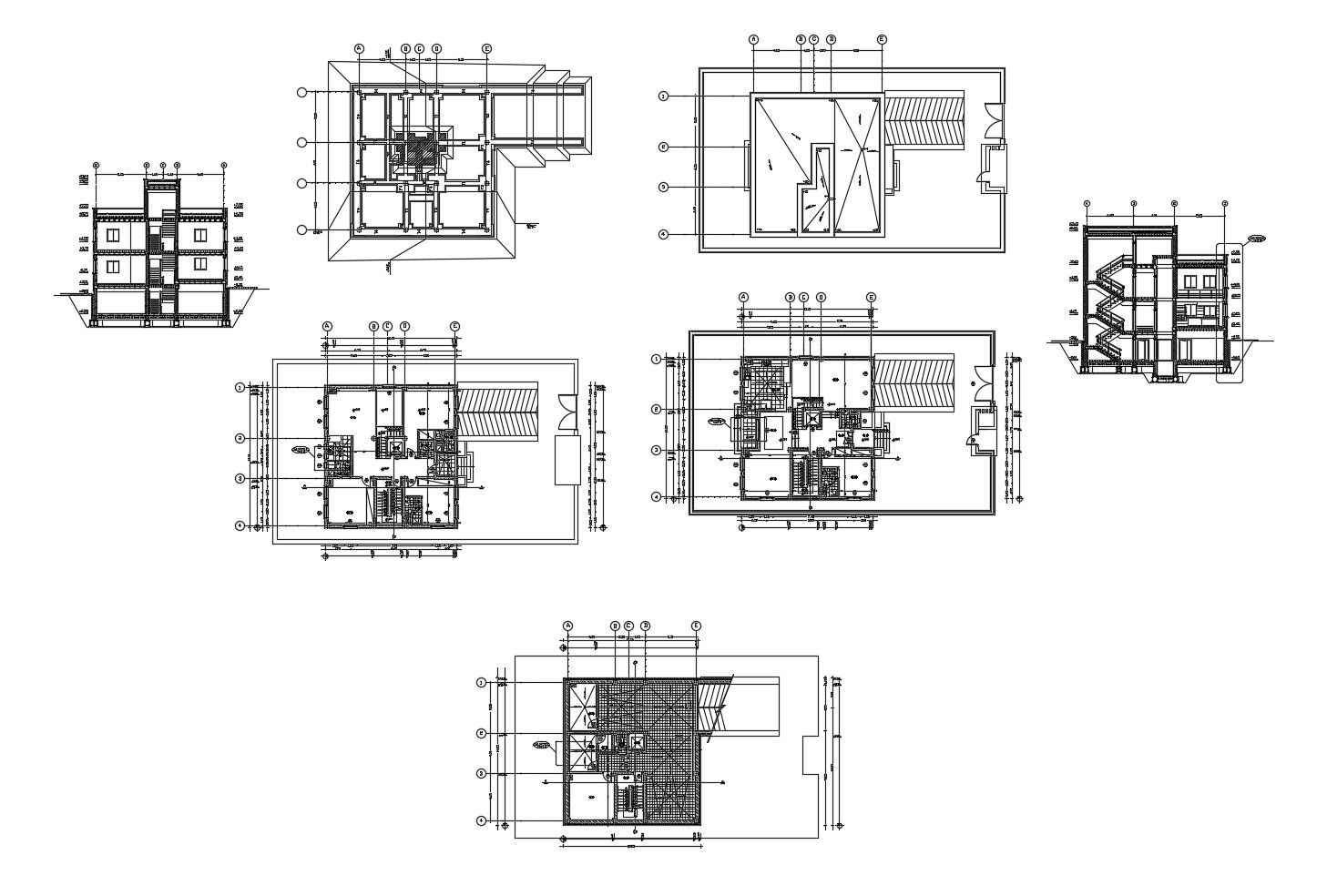 Plan of house design 13.00mtr x 14.00mtr with detail dimension in dwg file