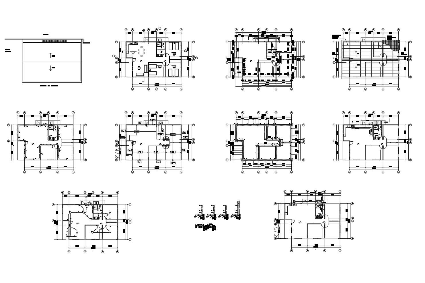 Plan of house design 15.30mtr x 9.73mtr with detail dimension in dwg file