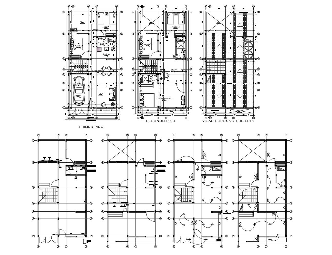 Plan of house design 7.00mtr x 14.00mtr with detail dimension in dwg file