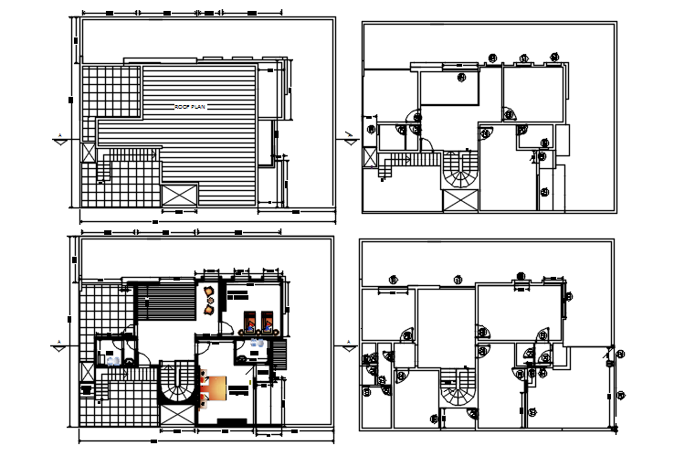 Simple House Design Plan In AutoCAD File