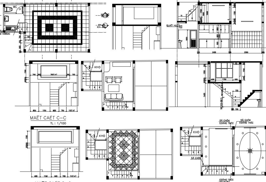 House plan drawing in AutoCAD file