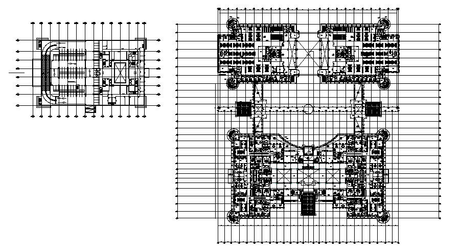 Office Interior Plan with Detailed Dimensions in DWG Format