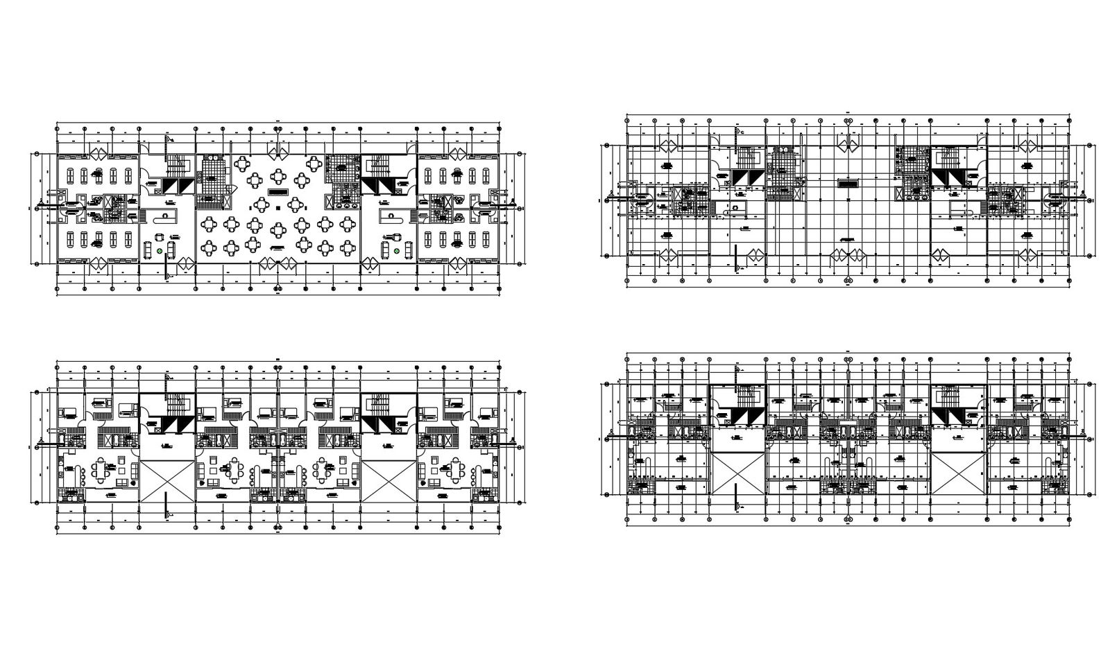 Plan of residential apartment 12.00mtr x 48.00mtr with detail dimension in dwg file