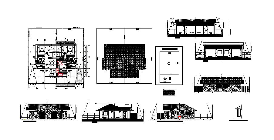 Plan of residential apartment 5.50mtr x 8.94mtr with detail dimension in AutoCAD