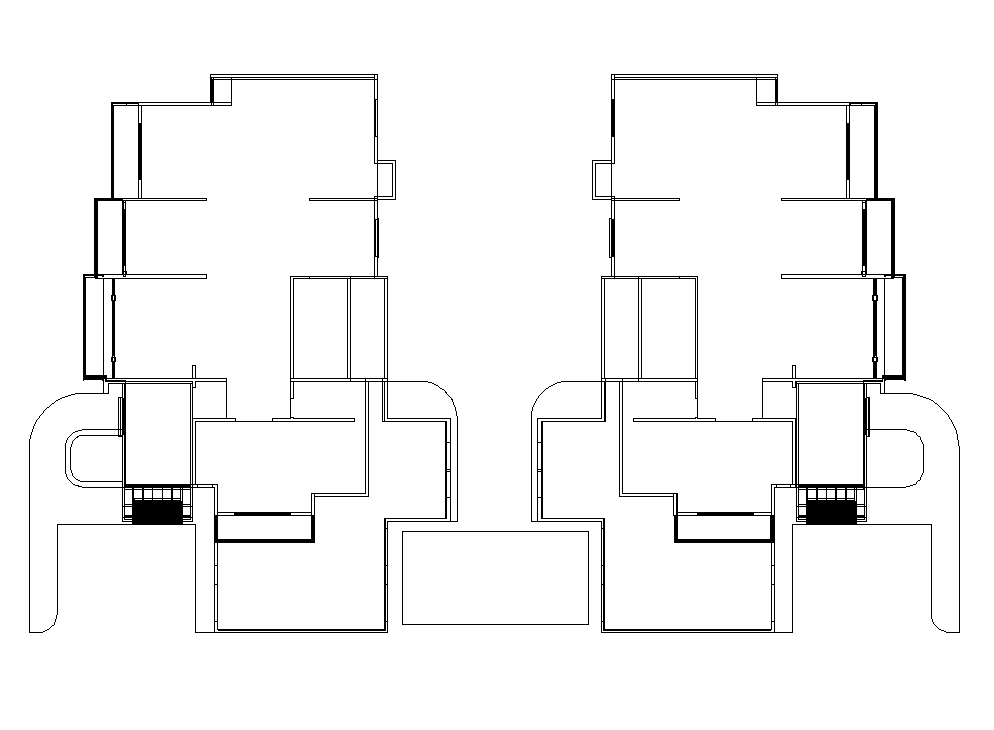 Plan of residential house detail 2d view layout in autocad format file