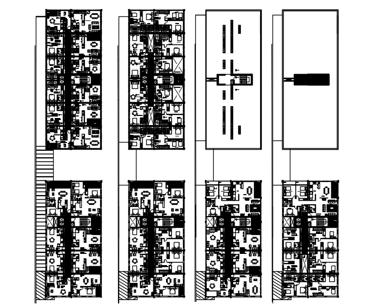 Plan of residential house with detail dimension in dwg file