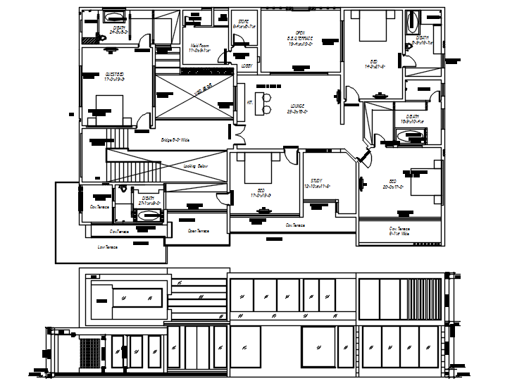 House Map Plan In AutoCAD File