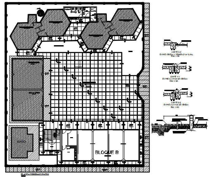 Plan of school building design in AutoCA