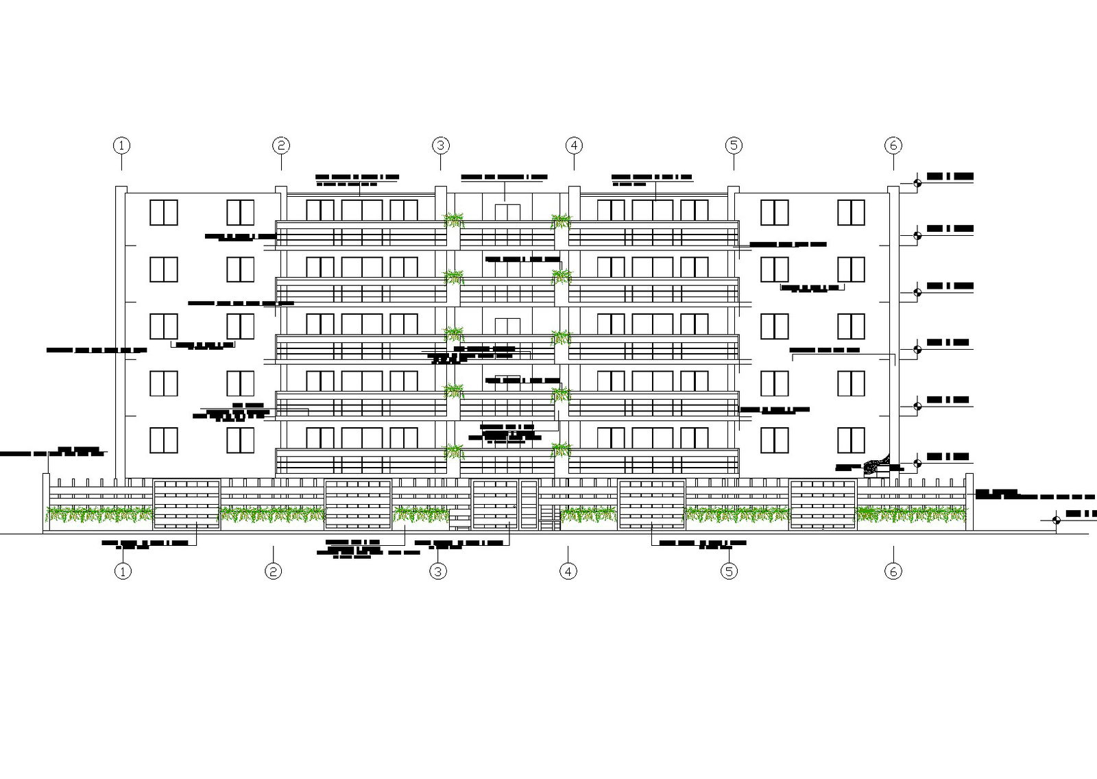 Plan of slab and wall detal detail dwg file.