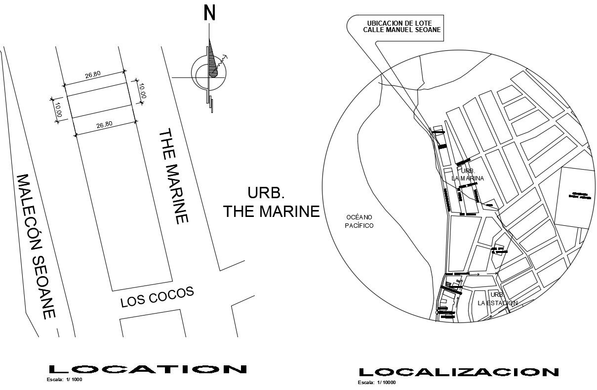 Street design with detail in AutoCAD file