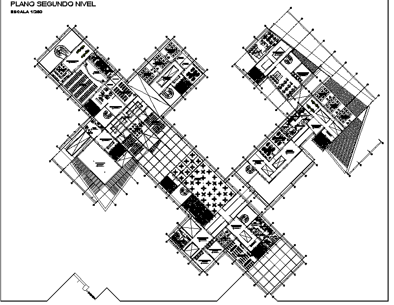 Plan of technology university with detail.