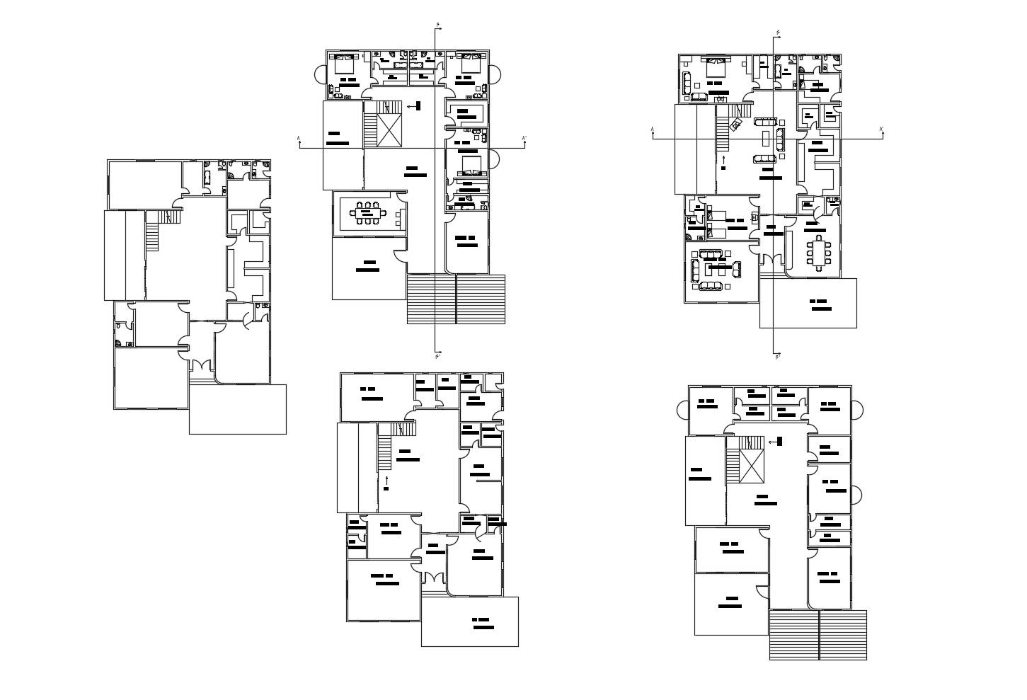 Plan of the Residential house with detail dimension in AutoCAD
