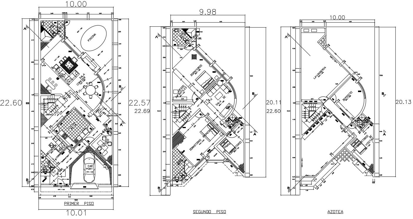Plan of the house in dwg file