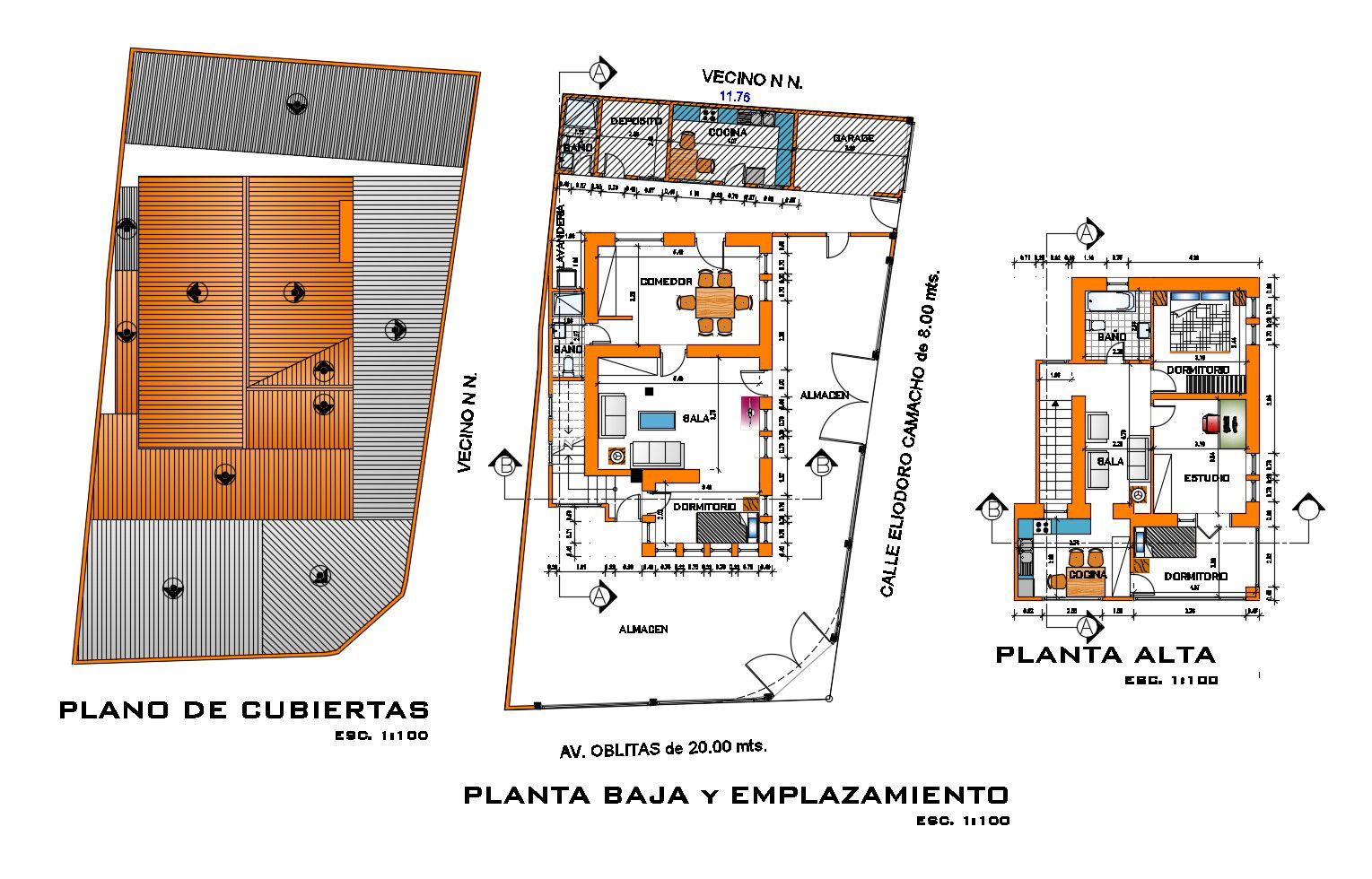 Plan of the house with detail dimension in AutoCAD