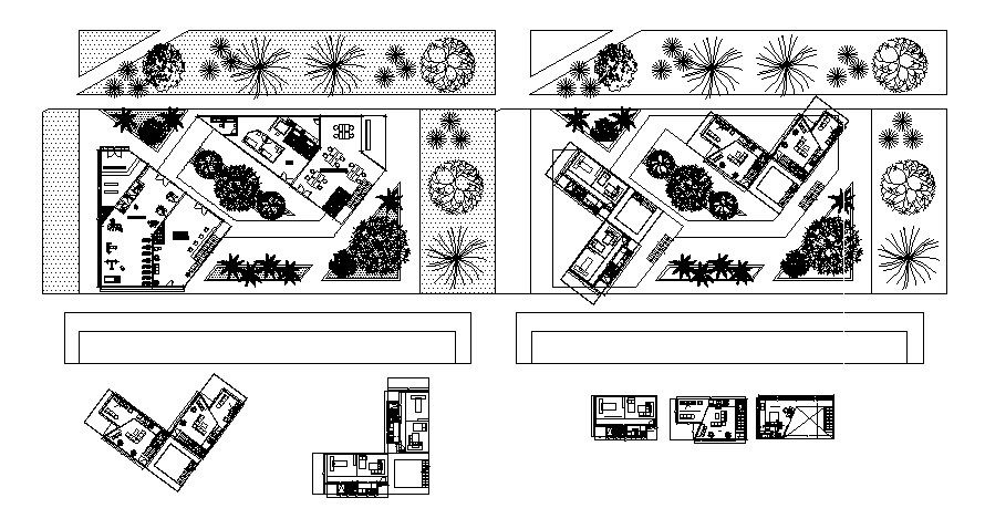 Plan of the multipurpose building with detail dimension in AutoCAD