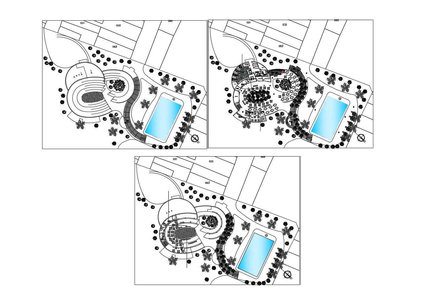 Plan of the restaurant with detail dimension in dwg file