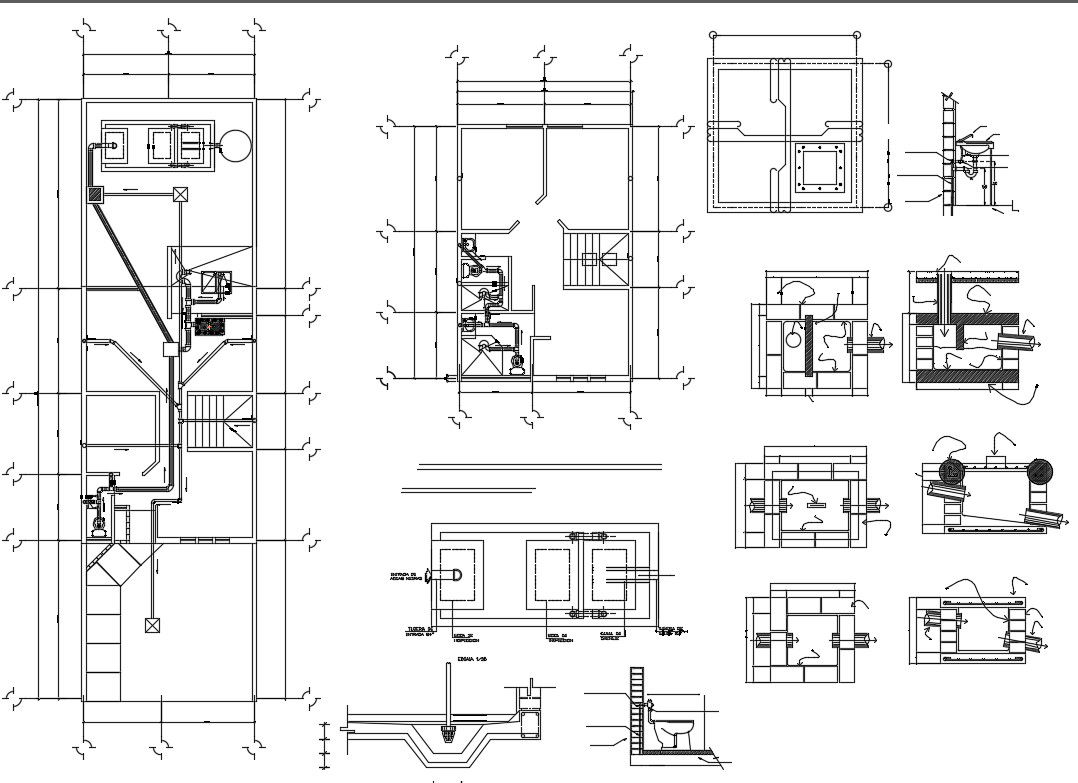 Water system plan in AutoCAD file