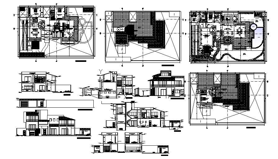 Villa Plan Design In DWG File