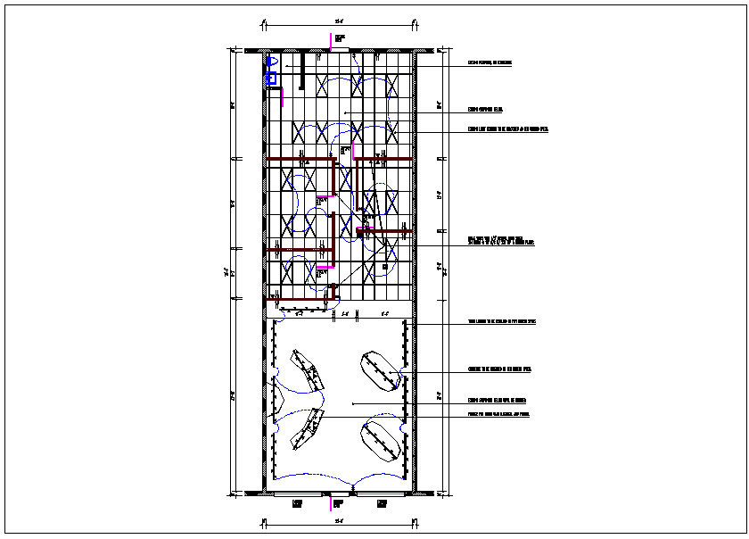 Plan view of house detail view dwg file