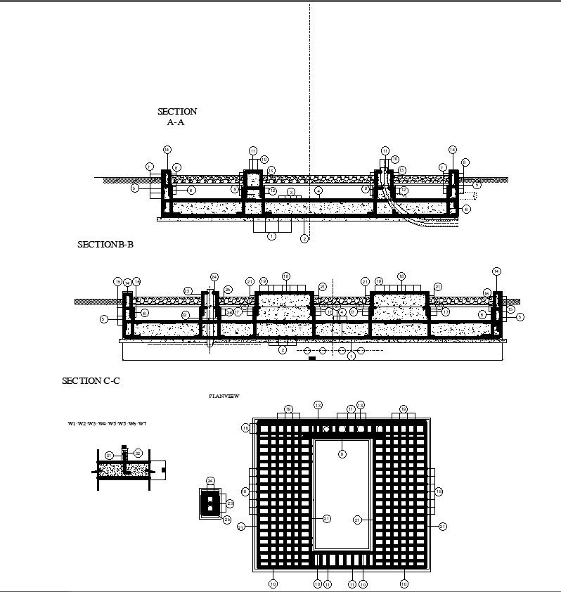Plan and Section CAD Drawing of Substation in AutoCAD DWG File