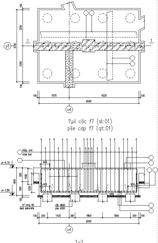 Plan and section of Reinforcement layer.