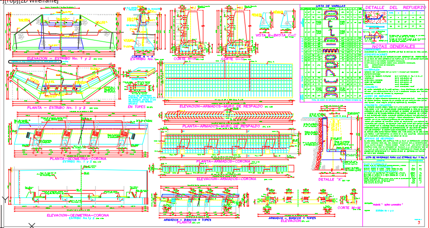 Plane of structure for bridge 