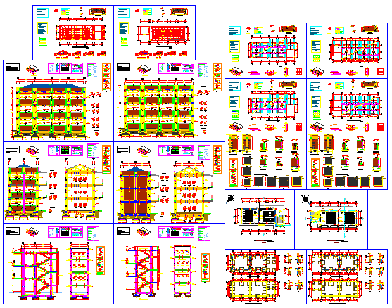 Plane structures of a college design drawing