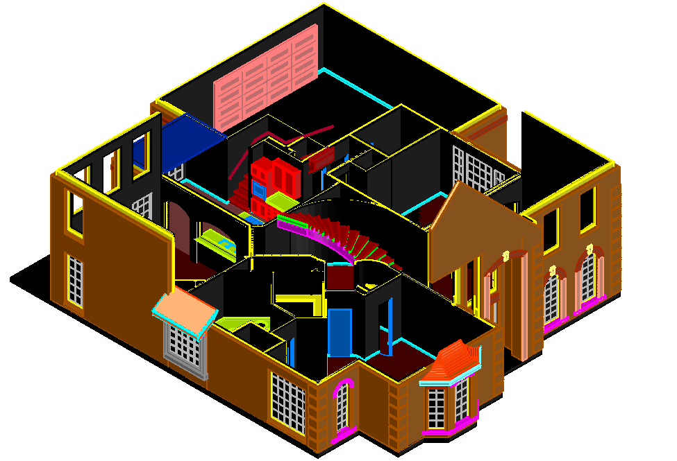 Planing 3 D house detail