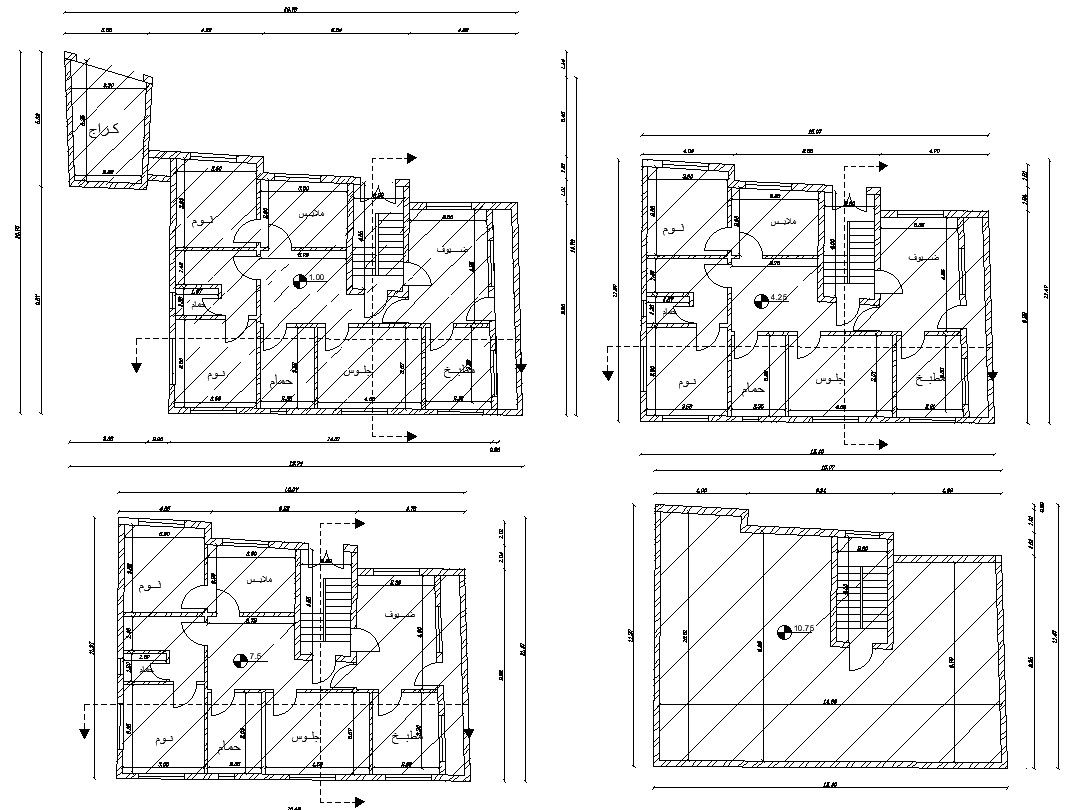 Planning Of Huge Bungalow Layout With Working Drawing