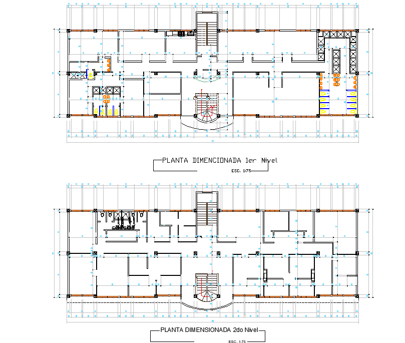Planning institutional plan detail dwg file