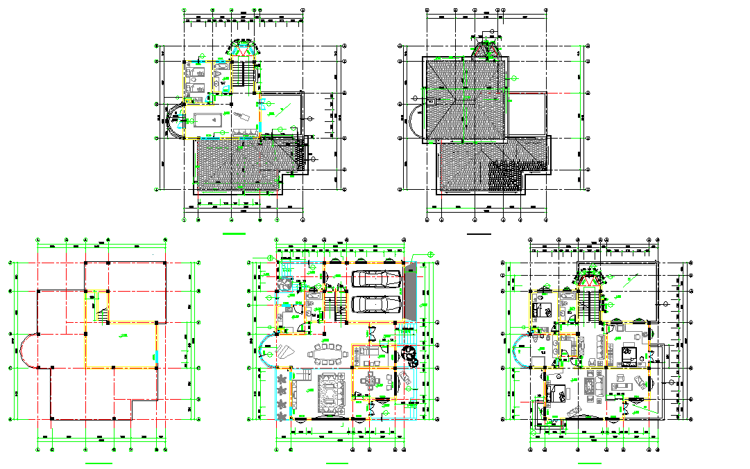 Planning multi family housing detail dwg file