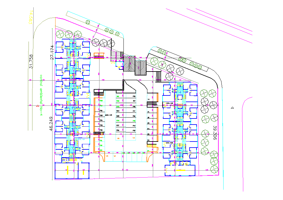 Planning project of housing autocad file