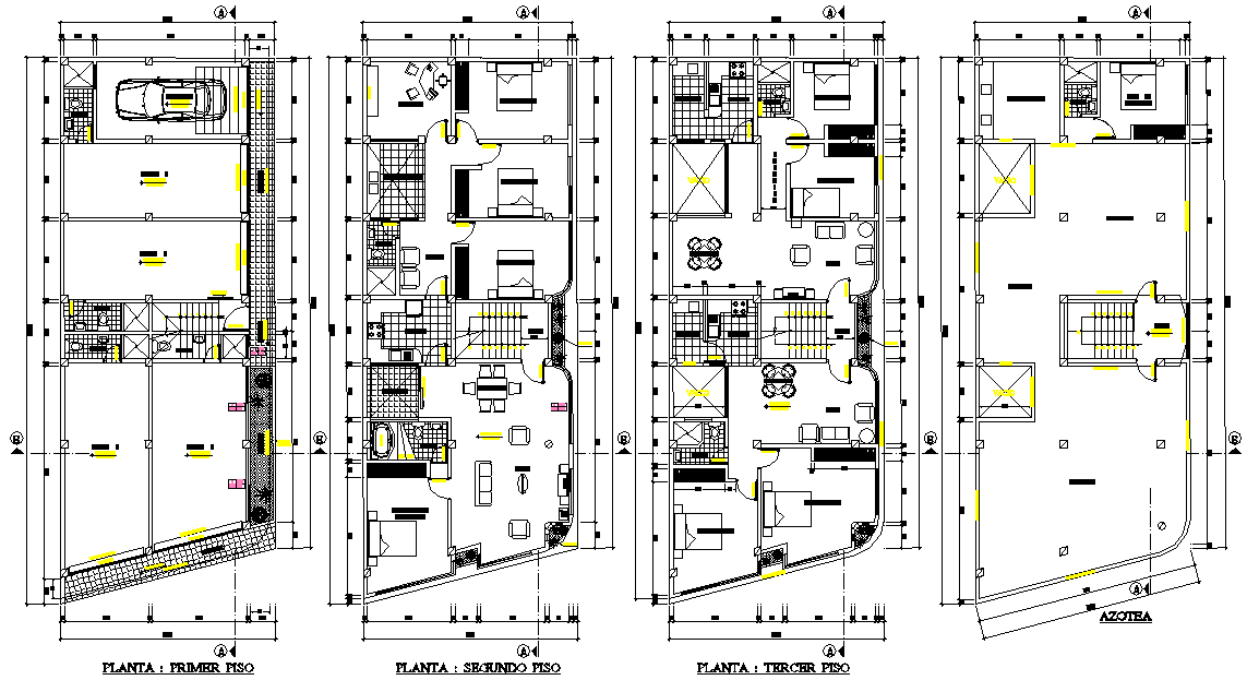 Planning single family home autocad file