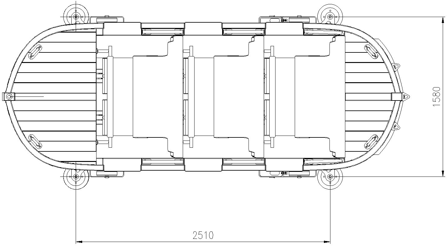 Plan of Boat with interior detail DWG AutoCAD file