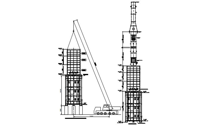 Plan of Erection scheme for convection modules details has given in this 2D Autocad DWG drawing file. Download the 2D Autocad DWG drawing file.