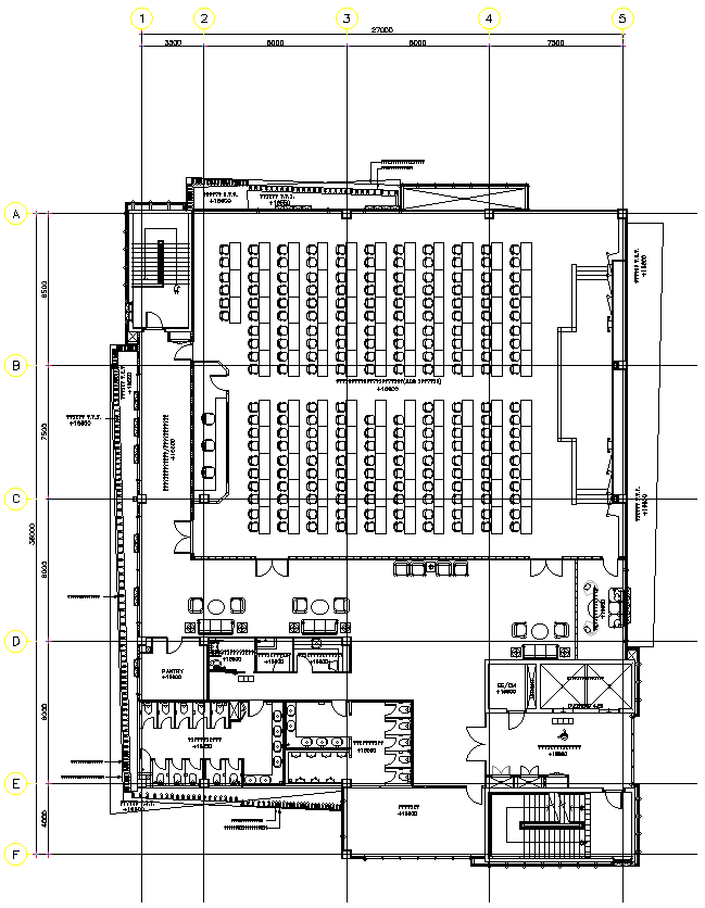 Plan of Theatre Building Detail DWG AutoCAD file