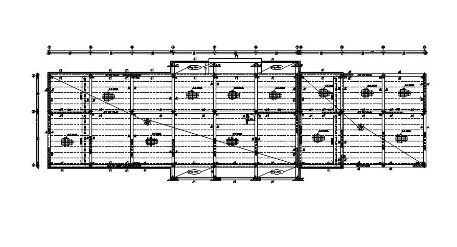 Plan of coffarge section drawing and all component in 2D Autocad file, DWG file.