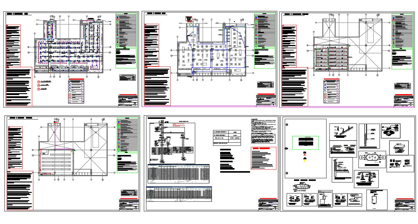 Plan of industry building section views are provided in this drawing