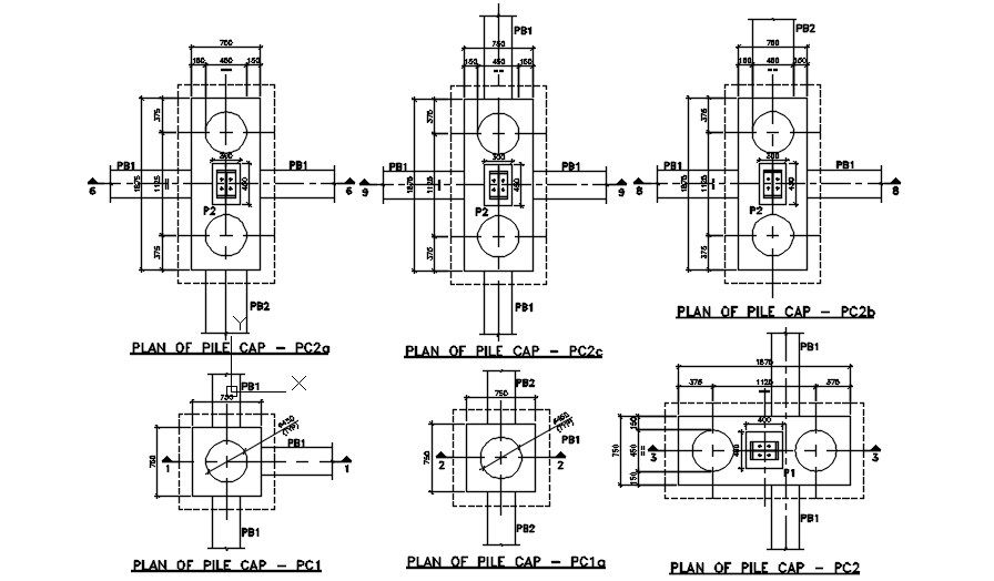 Plan of pile details stated in this Auto-CAD drawing file. Download this 2d AutoCAD drawing file.