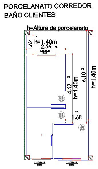 Plan of porcelain tile with detailing