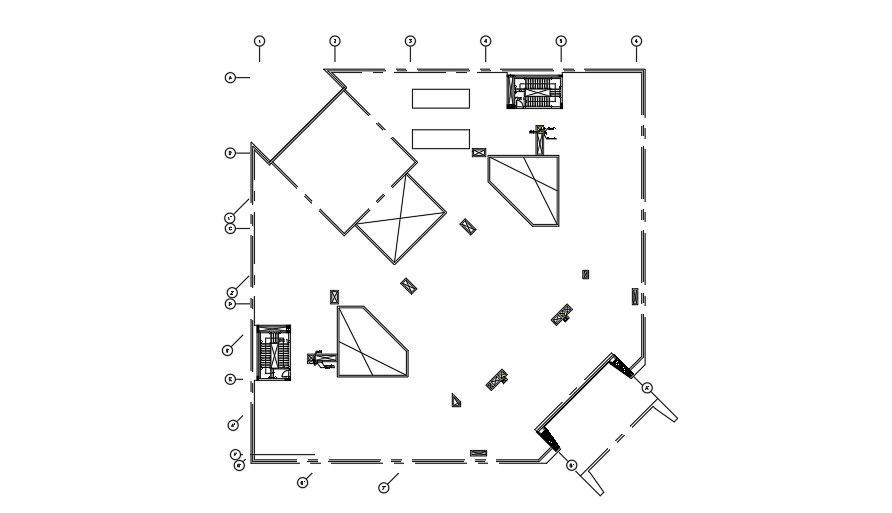 Plan of roof of office.