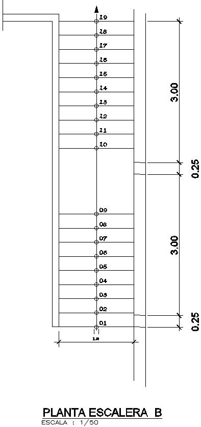 Plan of staircase in detail AutoCAD drawing, CAD file, dwg file
