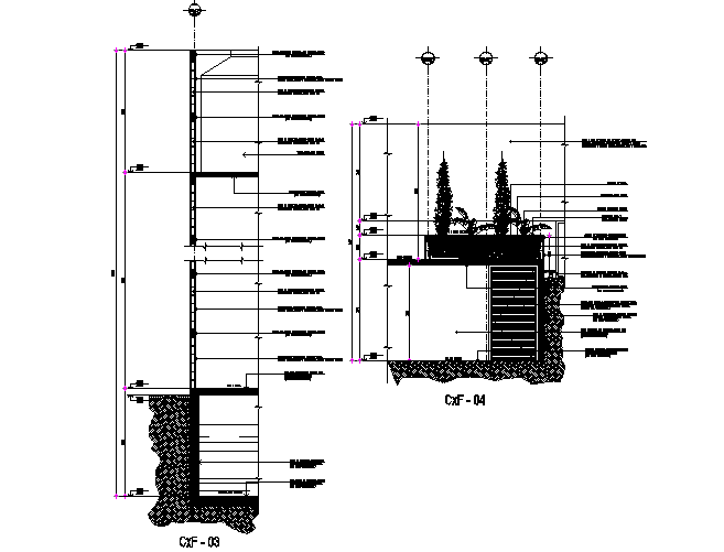 Plant section detail dwg file