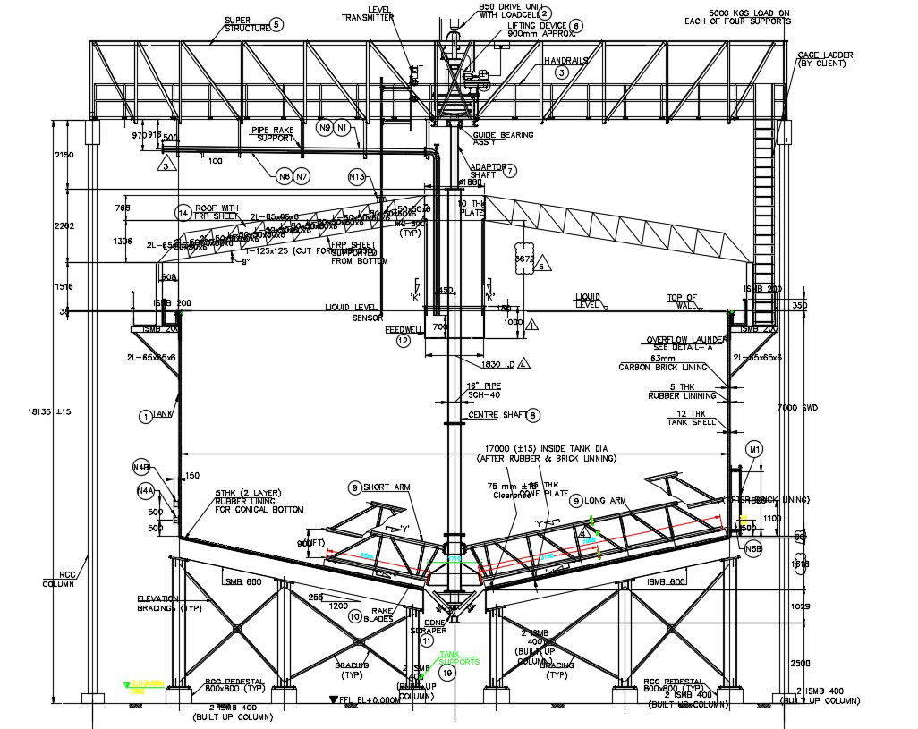 Plant Structure Section AutoCAD Drawing DWG File