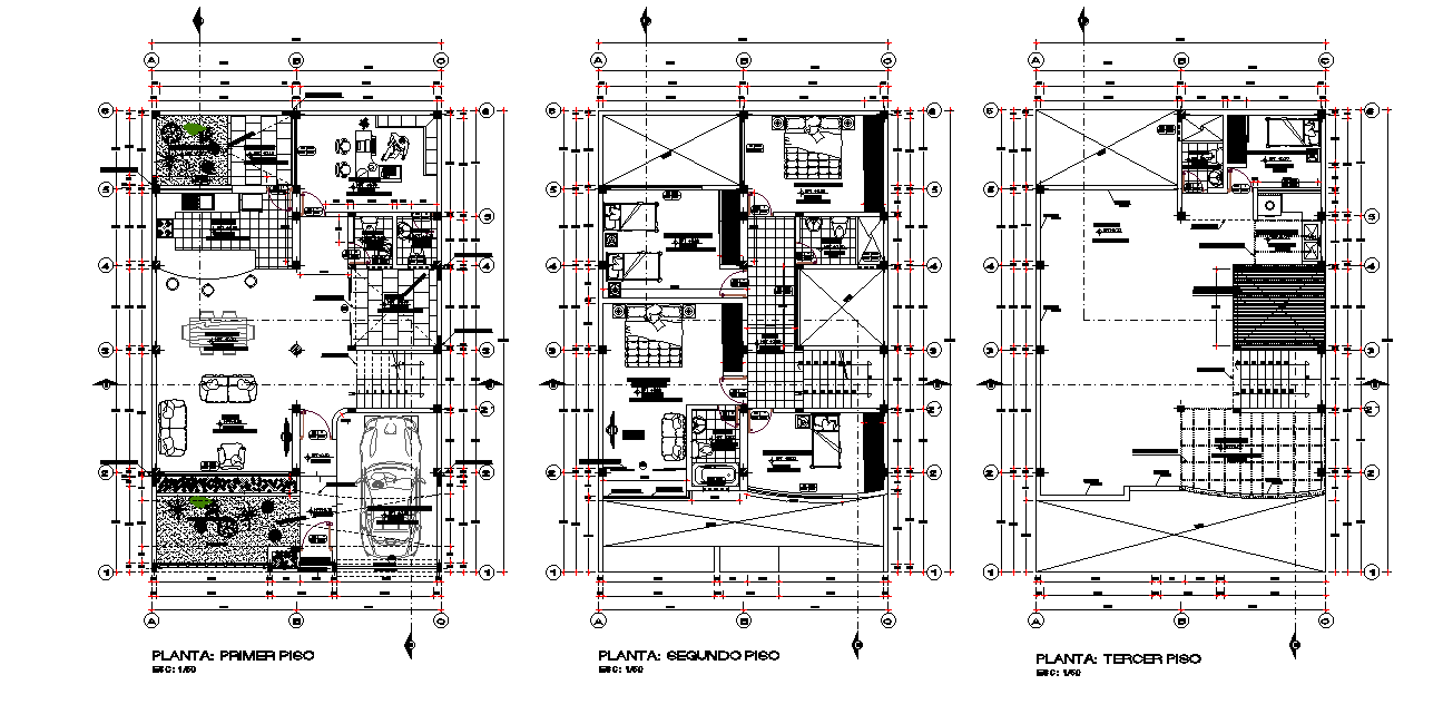 Planta detail of residential villa has been given in this 2D Autocad DWG drawing file. Download the 2D Autocad DWG drawing file.