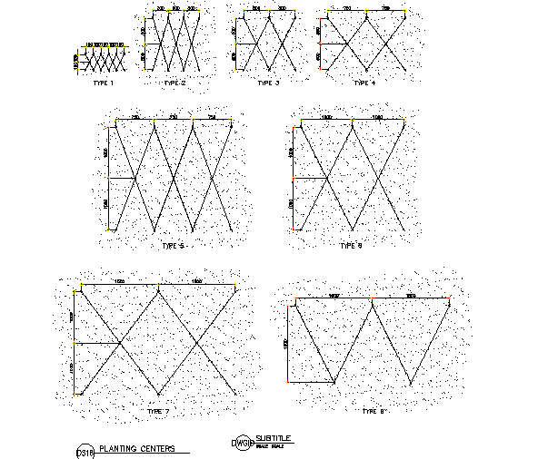 Planting centers detail dwg file