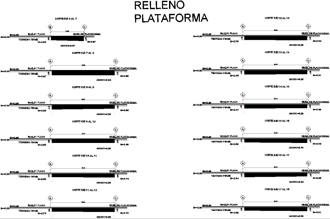 Platform filling details AutoCAD file , cad drawing , dwg format