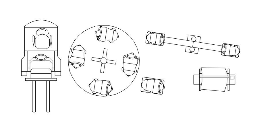 Playground kids ride 2d cad blocks in AutoCAD, dwg file.