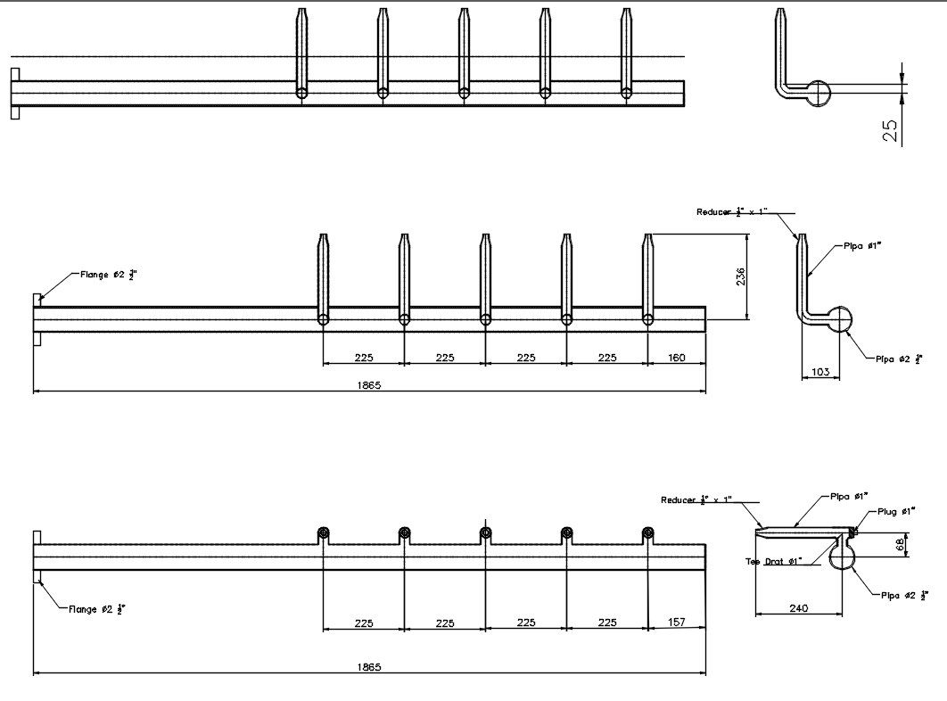 Plenum design in AutoCAD 2D drawing, CAD file, dwg file